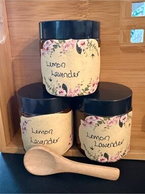 Lemon Lavender Essential Oil Hand & Body Scrub 4 oz- Handmade NWT